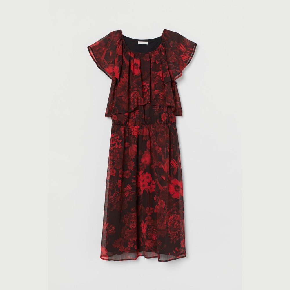 H&M MAMA Nursing Maternity Chiffon Dress